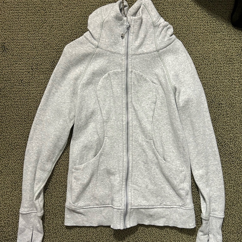 Lululemon Full Zip Scuba Hoodie Heathered Grey